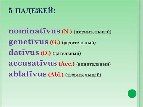 Значение отдельных нотных обозначений на латинском языке