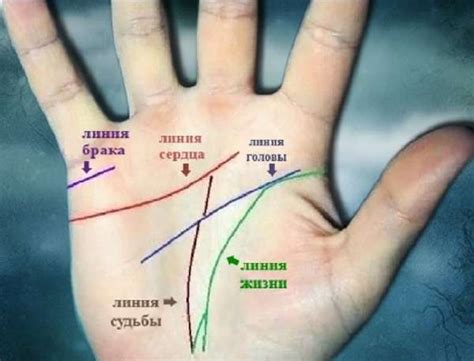 Интерпретация значений квадрата на линии брака