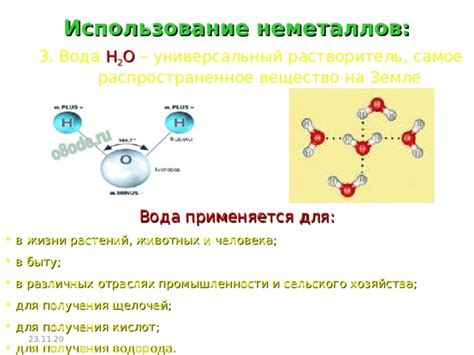 Использование неметаллов в различных отраслях