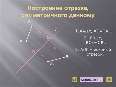 Методы нанесения симметричного отрезка