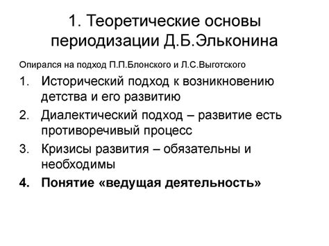 Основы периодизации