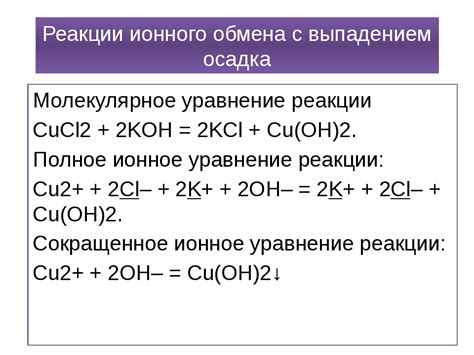 Особенности реакции ионного обмена без видимых признаков