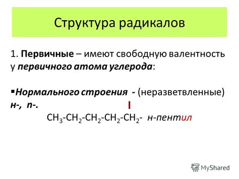 Первичные радикалы: определение и примеры