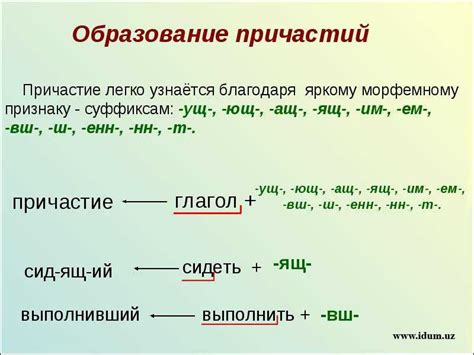 Примеры использования одиночного причастия