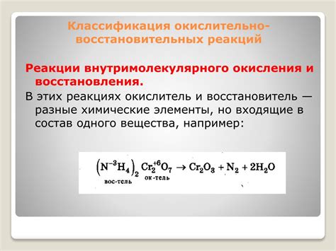 Принципы реакции сопропорционирования