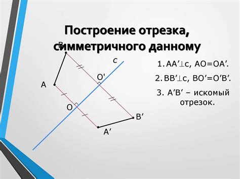 Простые правила построения симметричного отрезка