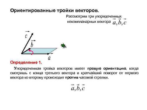 Расчет взаимной тройки векторов